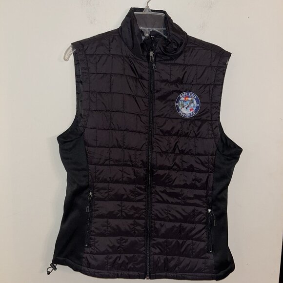 Soft 2023 Denver Colorado Patch Burnside Womens Black Winter Vest Large Skiing - Picture 1 of 16
